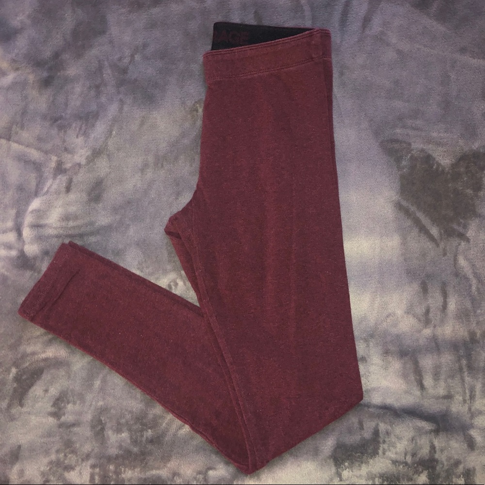 maroon garage leggings